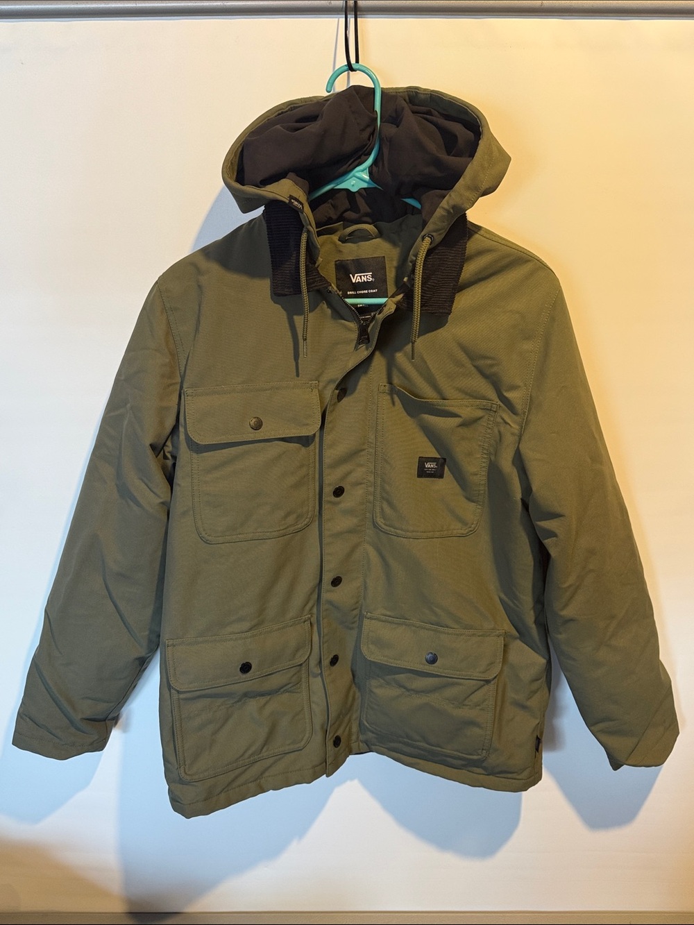 Vans Olive Hooded Field Parka Jacket Size: